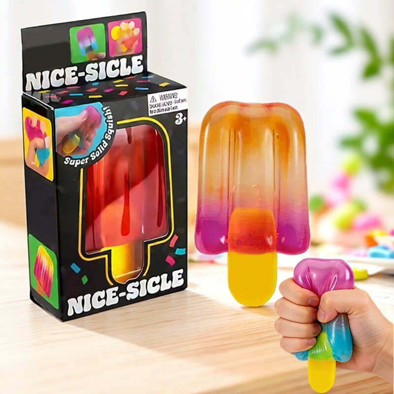 Home Office Tech Gadgets - スクイーズトイ グラデーションアイスクリーム ソフトスローリバウンド スクイッシー フィジェットトイ ストレス解消グッズ