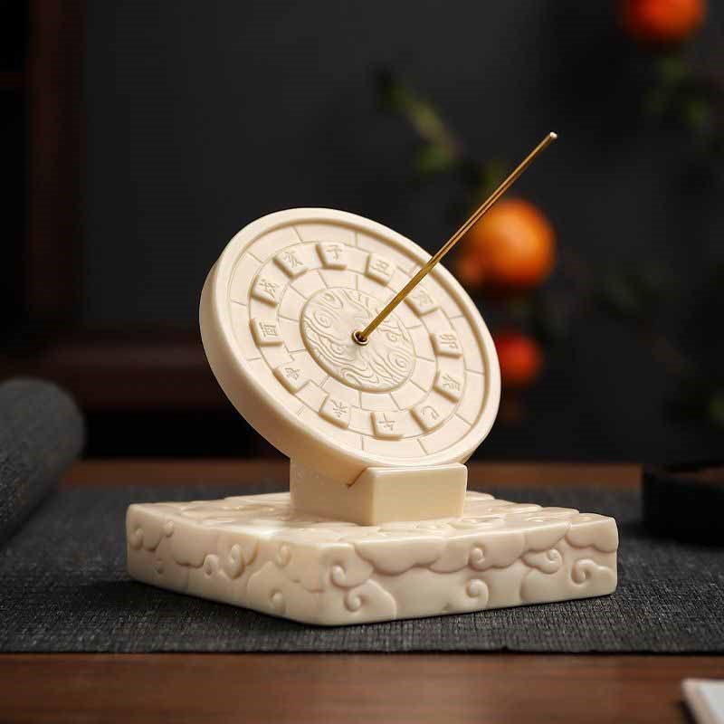 Office Tech Gadgets - 中国風セラミック日時計時計ダイヤル永久カレンダー携帯電話ホルダークリエイティブホームデスクトップ装飾飾り ZJ26