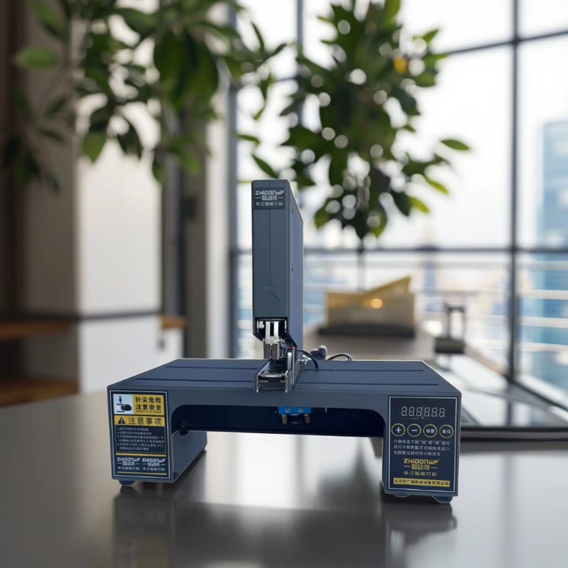 Electric Stapler Heavy - 自動電動インテリジェントヘビーデューティー金属製3ヘッド空気圧ステープラー、高速300 RPM