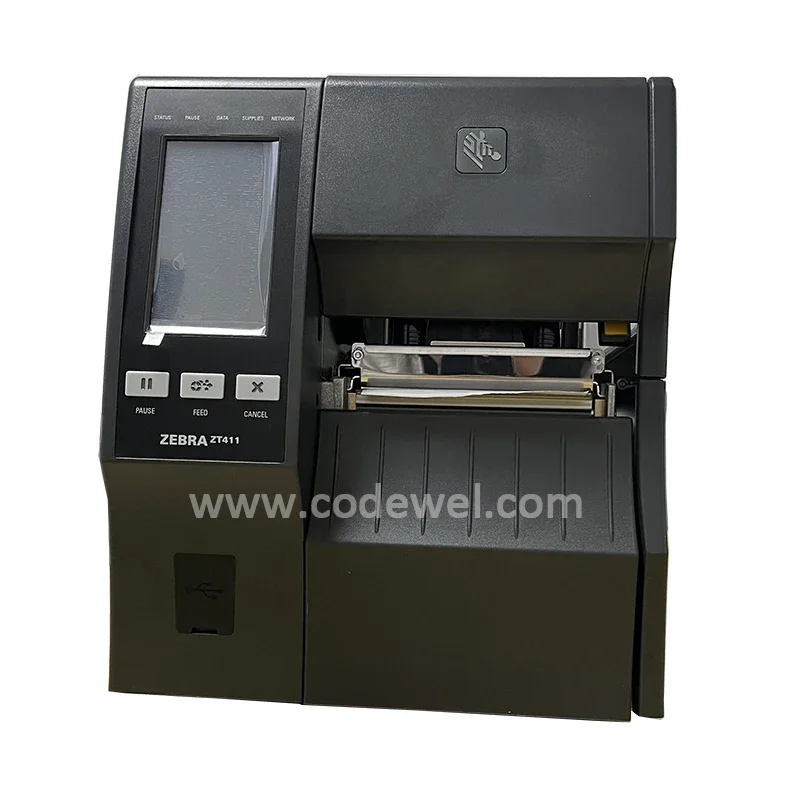 Label Printer Thermal - 新型ZT411産業用プリンター、サーマル転写バーコードラベルプリンター、ゼブラ用、203/300dpi