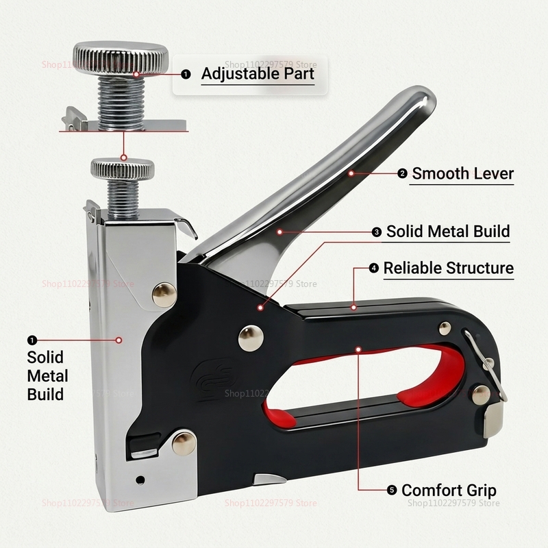 頑丈な3in1ステープラーネイルガンキット、家具修理、室内装 - Electric Stapler Heavy のレビューと価格