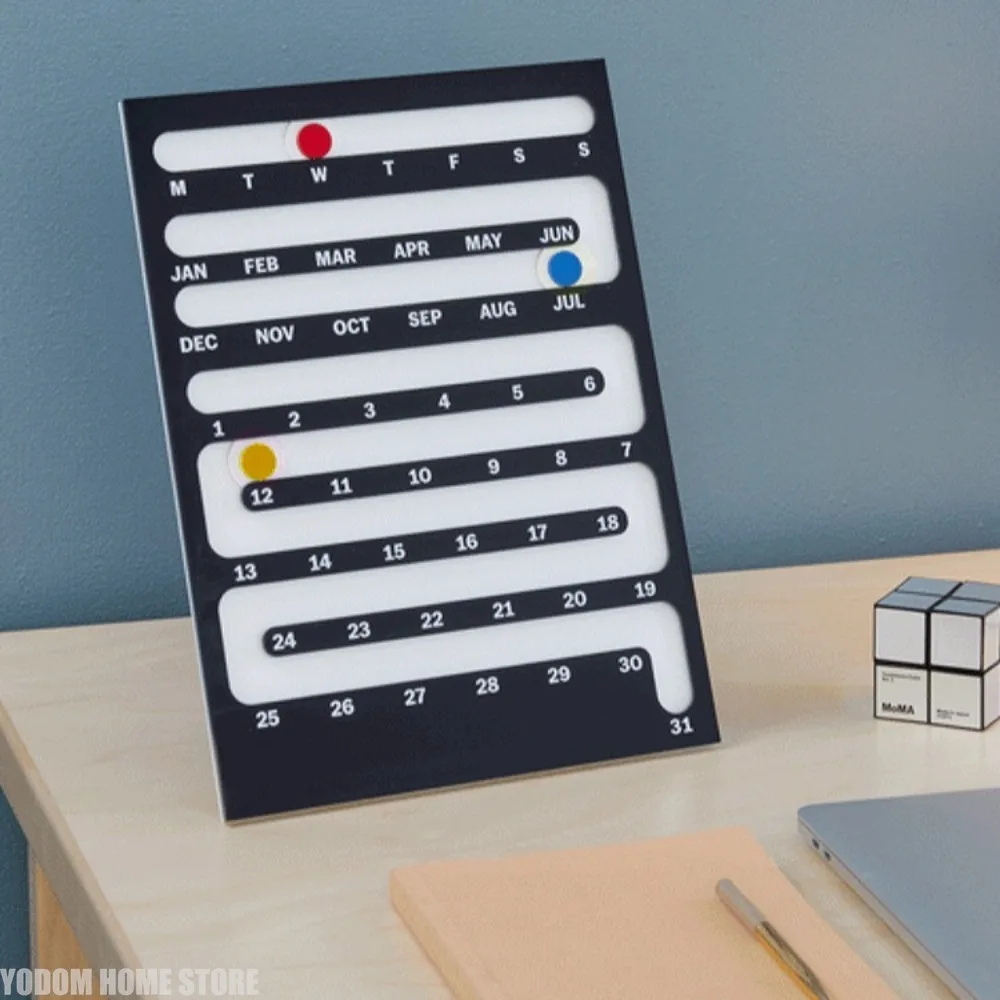 北欧アクリル永久カレンダー - リビングルームや寝室用のクリ - Office Tech Gadgets のレビューと価格