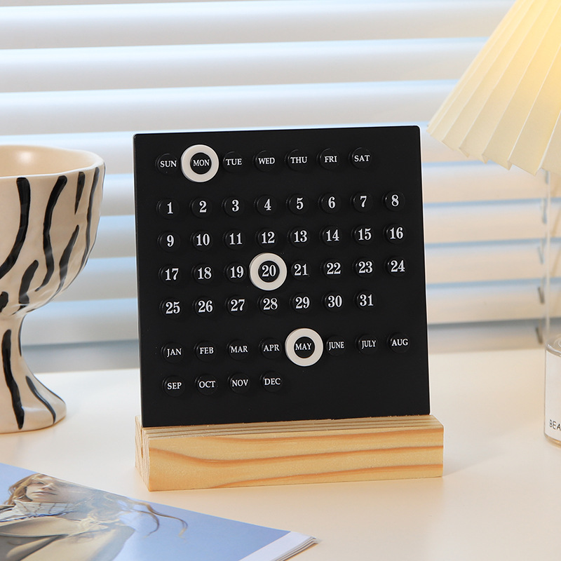 手作りのアクリル木製カレンダー、DIY家の装飾デジタル、オフ - Office Tech Gadgets のレビューと価格