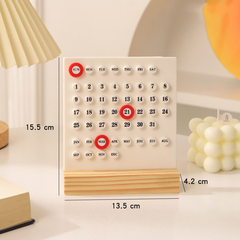 手作りのアクリル木製カレンダー、DIY家の装飾デジタル、オフ - Office Tech Gadgets のレビューと価格