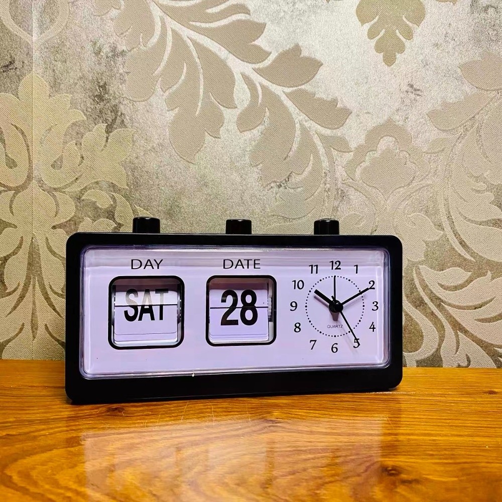 電子マニュアルページめくりカレンダー時計ヴィンテージデスクト - Office Tech Gadgets のレビューと価格