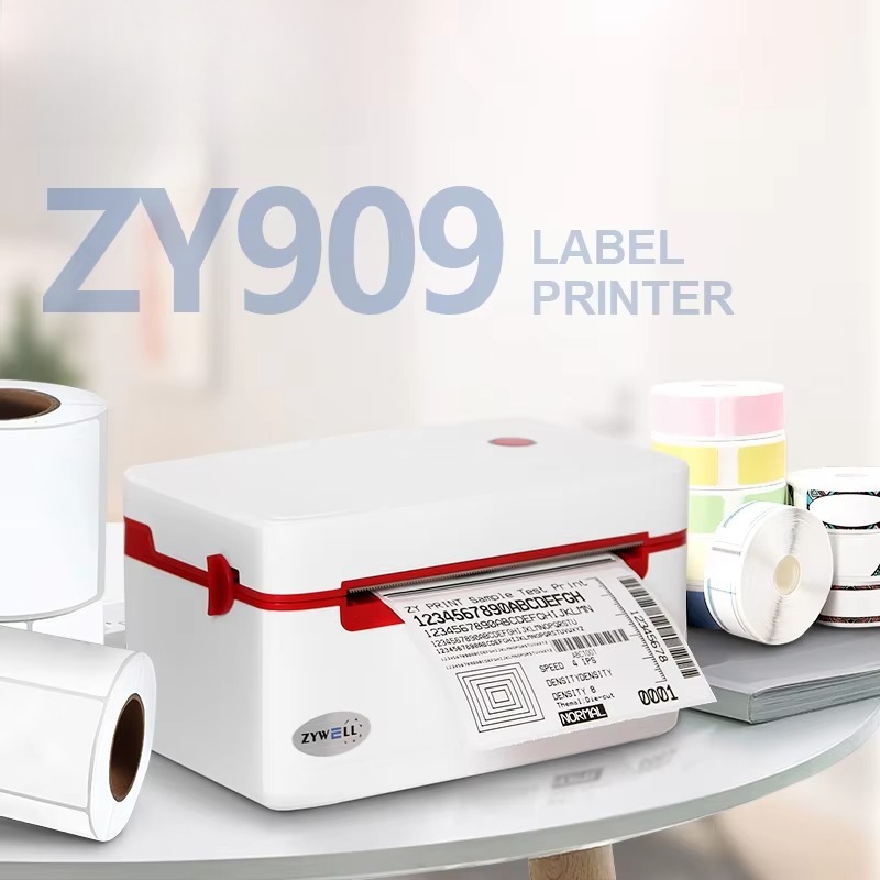 新型ZY909 4インチ配送ラベルプリンター、4X6サーマル - Label Printer Thermal のレビューと価格