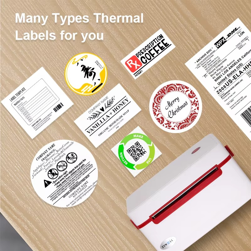 新型ZY909 4インチ配送ラベルプリンター、4X6サーマル - Label Printer Thermal のレビューと価格