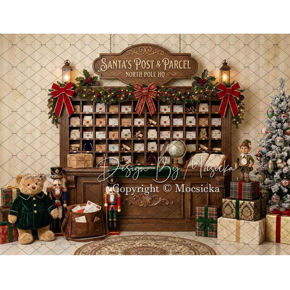 Mocsicka クリスマス北極郵便局背景写真撮影サンタ郵便 - Office Tech Background のレビューと価格