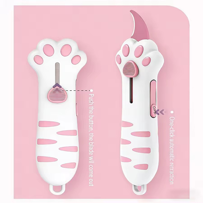 格納式のかわいい猫の足型多機能ユーティリティナイフ、ポータブ - Home Office Tech Gadgets のレビューと価格